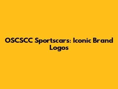 OSCSCC Sportscars: Iconic Brand Logos